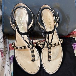 Chanel Camellia sandals